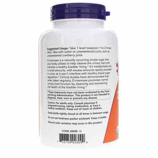 D-Mannose Pure Powder Organic, NOW